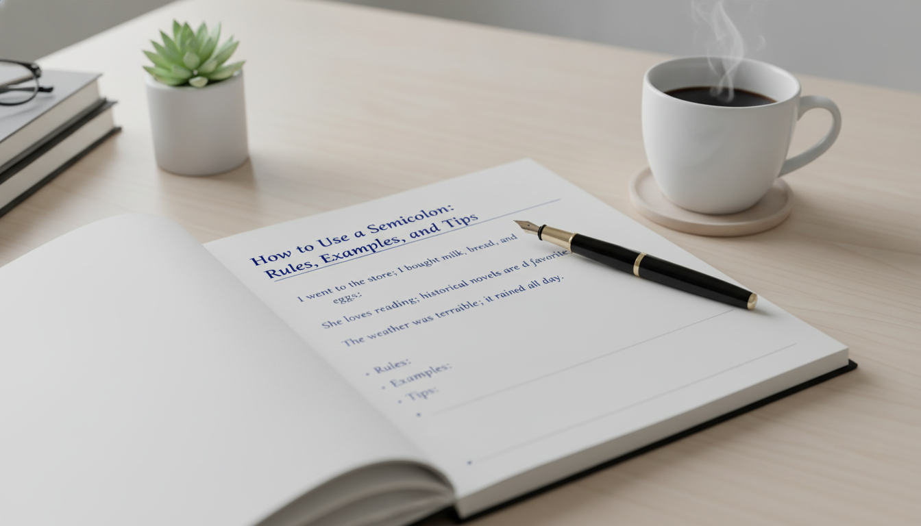 How to Use a Semicolon: Rules, Examples, and Tips